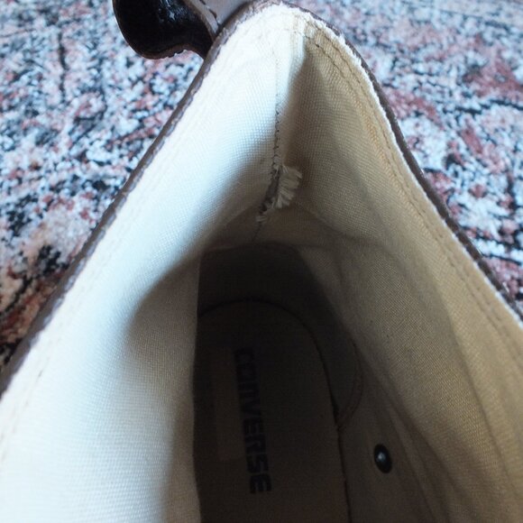 Converse Chuck Taylor Brown Leather High Tops Size 10 - Picture 4 of 5